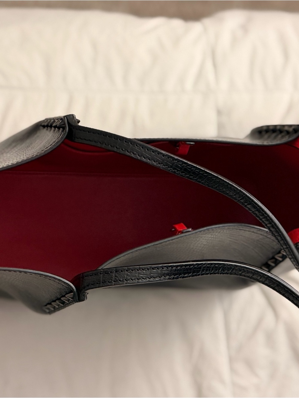 Christian Louboutin Black Tote with Red Interior - Picture 6 of 9
